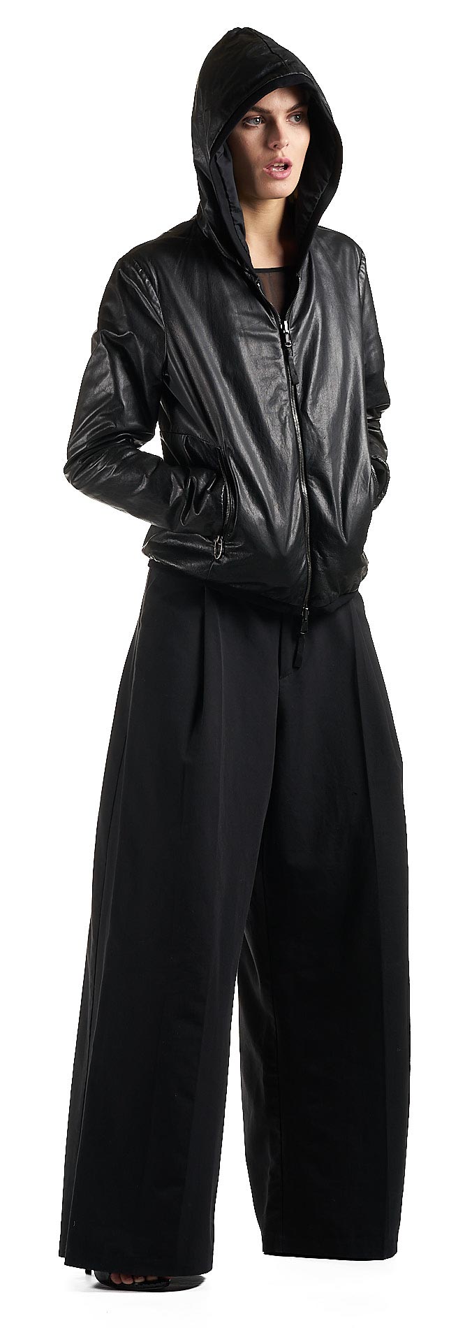 DANIELE BASTA LEATHER AND SILVER JACKET 
